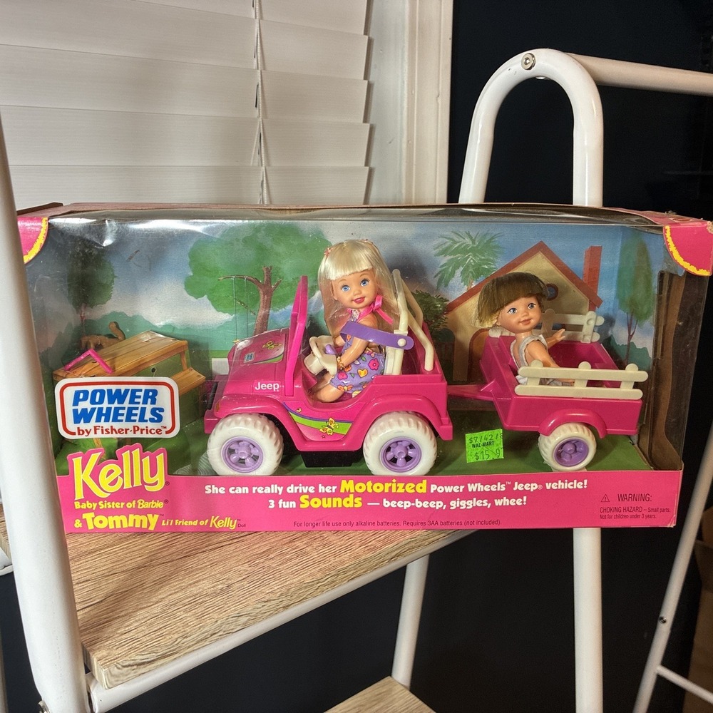 1997 Barbie's- Kelly & Tommy Power Wheels by Fisher-Price Motorized Jeep
